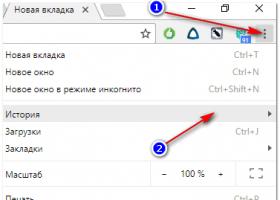 Vizualizarea, ștergerea și restaurarea istoricului în browserul Yandex Unde este salvat istoricul pe computer?